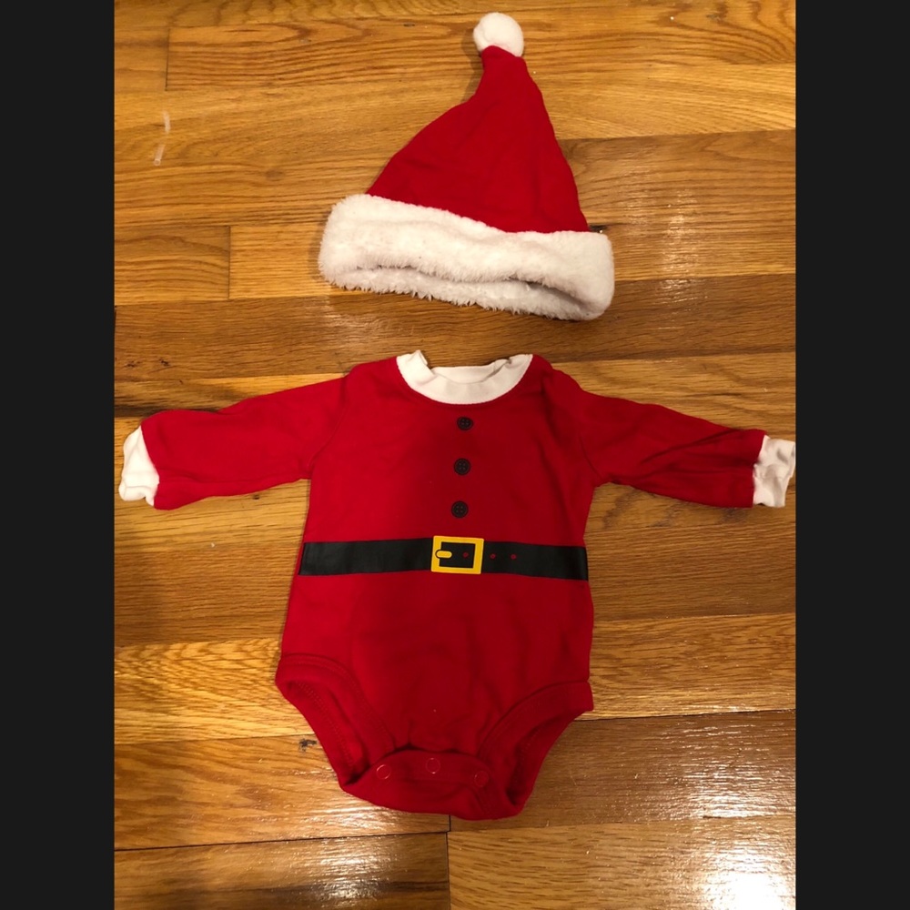 Newborn Santa Onesie & Hat
